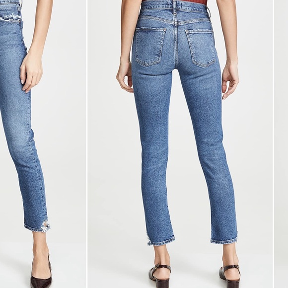 AGOLDE TONI WOMENS ANKLE FRAYED STRAIGHT LEG JEANS Size 24 - Picture 5 of 11